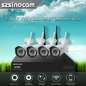 4CH 960P 1.3MP WIFI NVR Kits,No Need To Set, You C...