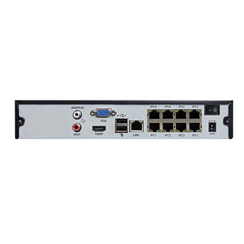 1U POE NVR/1ch VGA+1ch HDMI/ONVIF/NVR N8/1U-POE  